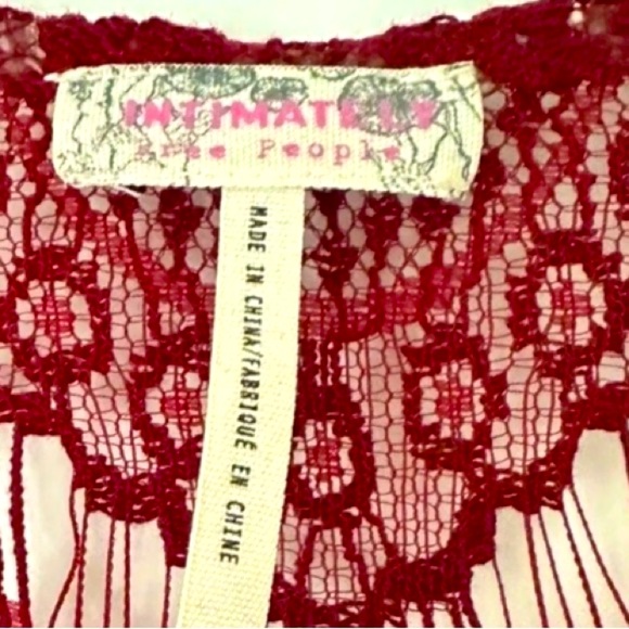 Free People We The Free Burgundy Lace Dress - Picture 3 of 4